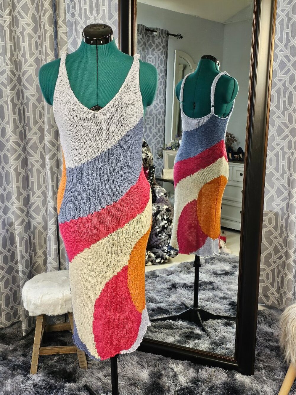 Forever 21 Contemporary Crochet Midi Dress , Size L